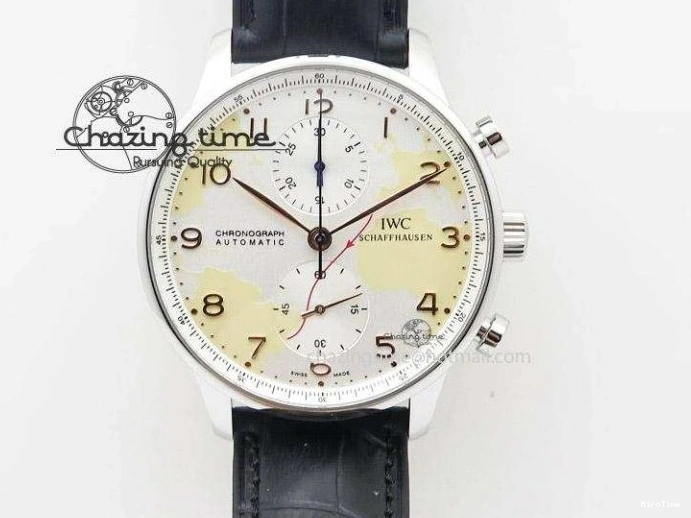 MIROTIME 0313 Modern Portuguese IW371404 ZF V3 1:1 Best Edition SS Black Dial On Black Leather Strap A 7267